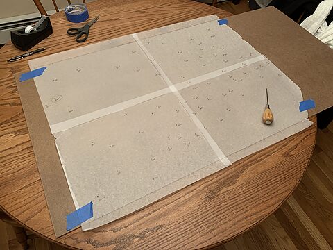 Transferring airport locations to MDF using an awl